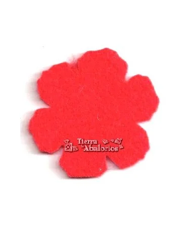 Flor 45mm Rojo
