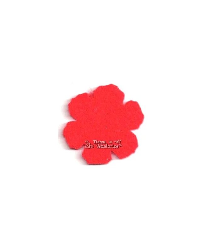 Flor 45mm Rojo