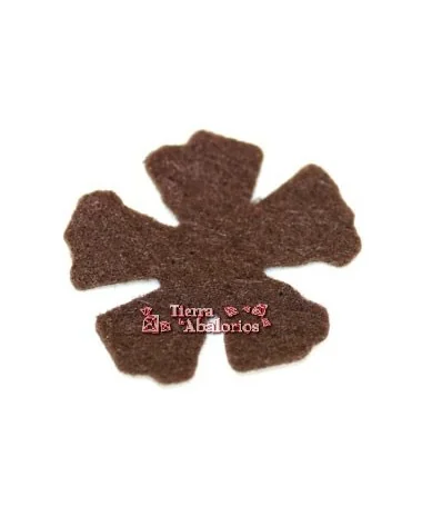 Flor 28mm Marrón Chocolate