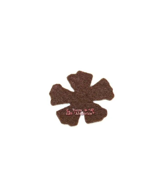 Flor 28mm Marrón Chocolate