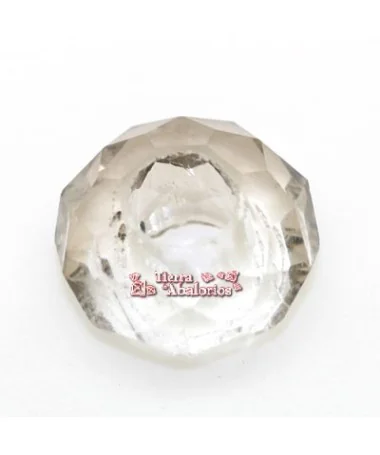 Facetada Rondel 14x8mm Agujero 5,5mm Satin Brillante
