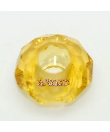 Facetada Rondel 14x8mm Agujero 6mm Ambar