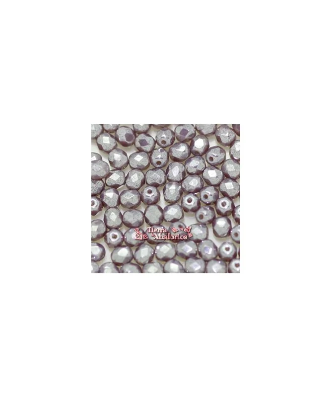 Facetada 4mm Malva Mate Brillo