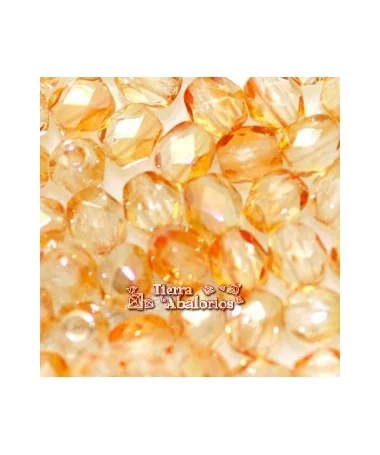 Facetada 4mm Light Peach Brillo