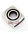 Entrepieza 19x16mm Pasador13x3mm con Agujero Centro Plateada