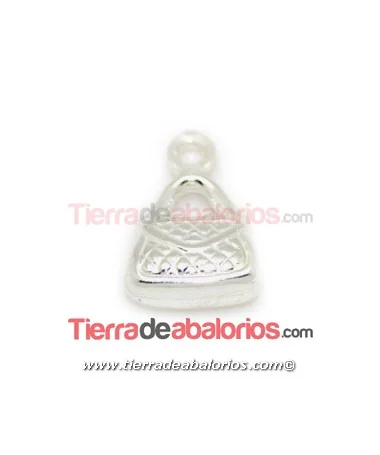 Colgante Bolsito 10x6mm con Anilla, Plata de Ley Colgante Bolsito 10x6mm con Anilla, Plata de Ley