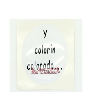 Adhesivo Oval 39x27mm Y Colorin Colorado...