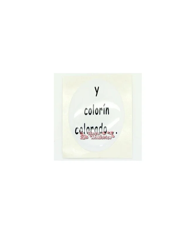 Adhesivo Oval 39x27mm Y Colorin Colorado...