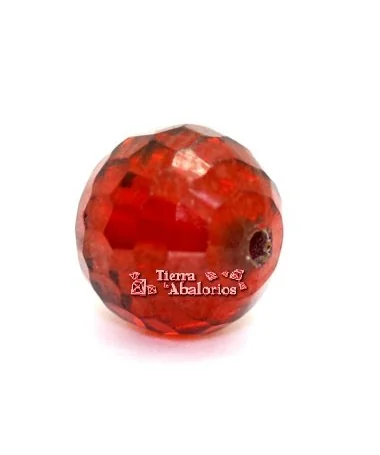 Circonita Bola Facetada 8mm Agujero 0,8mm, Teja Circonita Bola Facetada 8mm Agujero 0,8mm, Teja