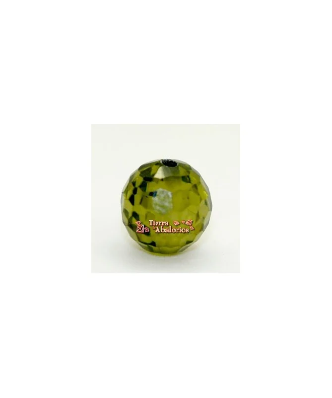 Circonita Bola Facetada 8mm Agujero 0,8mm, Olivine