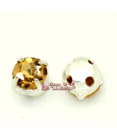 Chatón Engastado Swarovski SS18, Light Colorado Topaz Chatón Engastado Swarovski SS18, Light Colorado Topaz