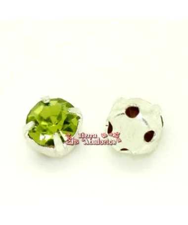Chaton Engastado Swarovski SS16, Olivine Chaton Engastado Swarovski SS16, Olivine