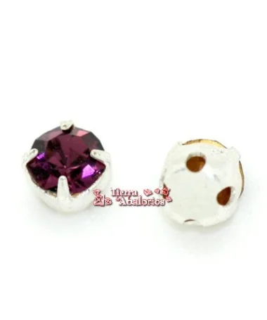 Chaton Engastado Swarovski SS16, Amatista