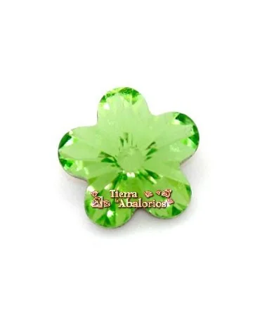 Cabujon Flor Swarovski 10mm, Peridot