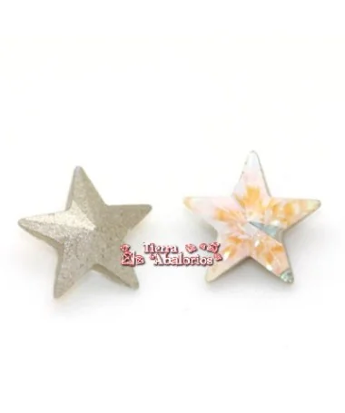Cabujón Estrella Swarovski 10mm, Cristal AB Cabujón Estrella Swarovski 10mm, Cristal AB
