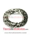Estrepieza Ovalada Estilo Piedra 42x32mm, Plateada