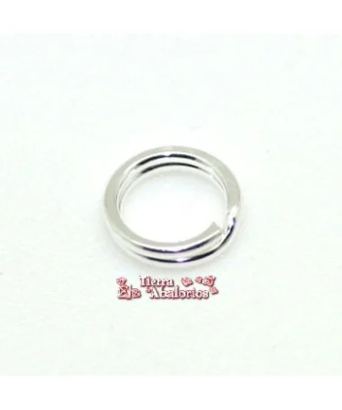 Anilla Doble 5mm Plateada (10 uds.)
