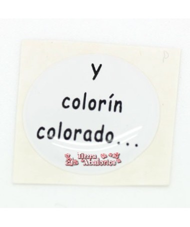 Adhesivo Redondo 20mm Y Colorín Colorado...