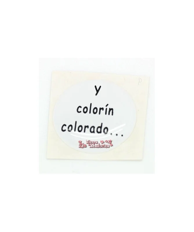 Adhesivo Redondo 20mm Y Colorín Colorado...