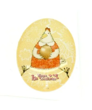 Adhesivo Oval 39x27mm La Gallina de los Huevos de Oro Adhesivo Oval 39x27mm La Gallina de los Huevos de Oro