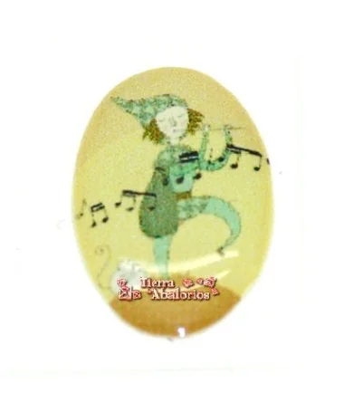 Adhesivo Oval 39x27mm El Flautista de Hamelin Adhesivo Oval 39x27mm El Flautista de Hamelin