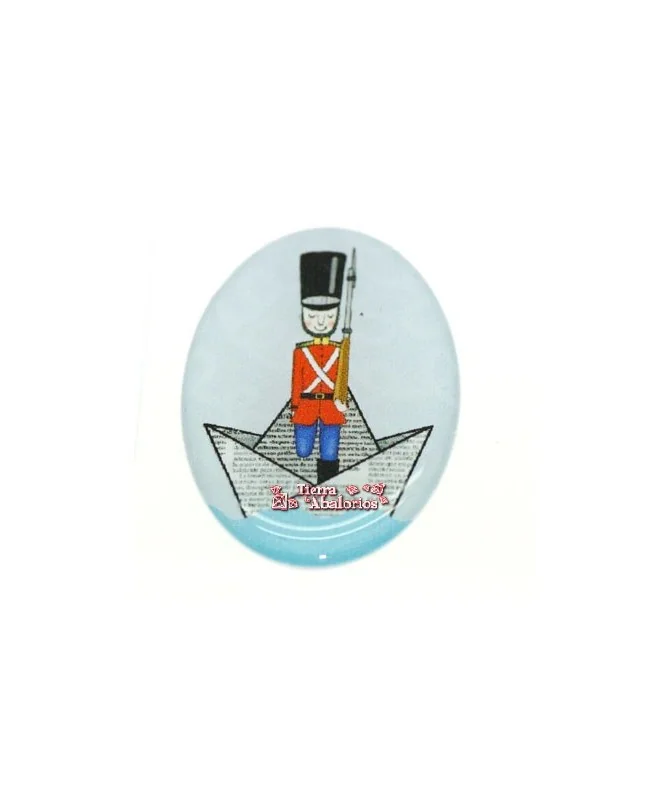 Adhesivo Oval 39x27mm El Soldadito de Plomo