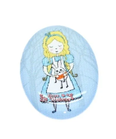 Adhesivo Oval 39x27mm Alicia en el País de las Maravillas Adhesivo Oval 39x27mm Alicia en el País de las Maravillas