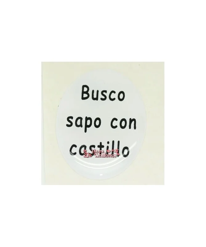Adhesivo Oval 22x16mm Busco Sapo con Castillo