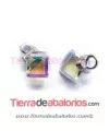 Cubo Colgante Transversal 6mm Cristal AB