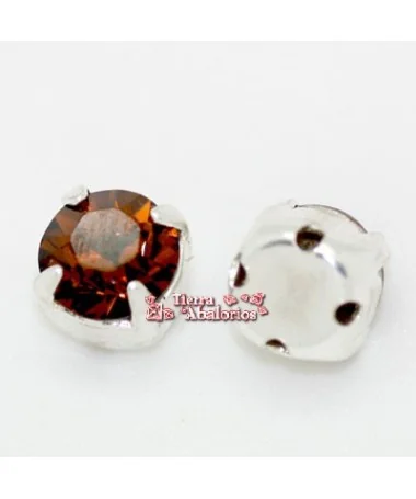 Chaton Engastado Swarovki SS18, Smoked Topaz Chaton Engastado Swarovki SS18, Smoked Topaz