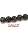 Bola Murano 10mm Agujero 1,3mm, Mileflori Amatista
