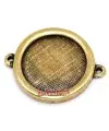 Colgante Circular 31mm con 2 anillas, Oro Viejo