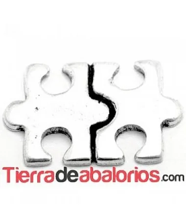 Entrepieza Puzzle 50x30mm, Plateada