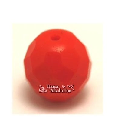 Facetada 12mm Rojo