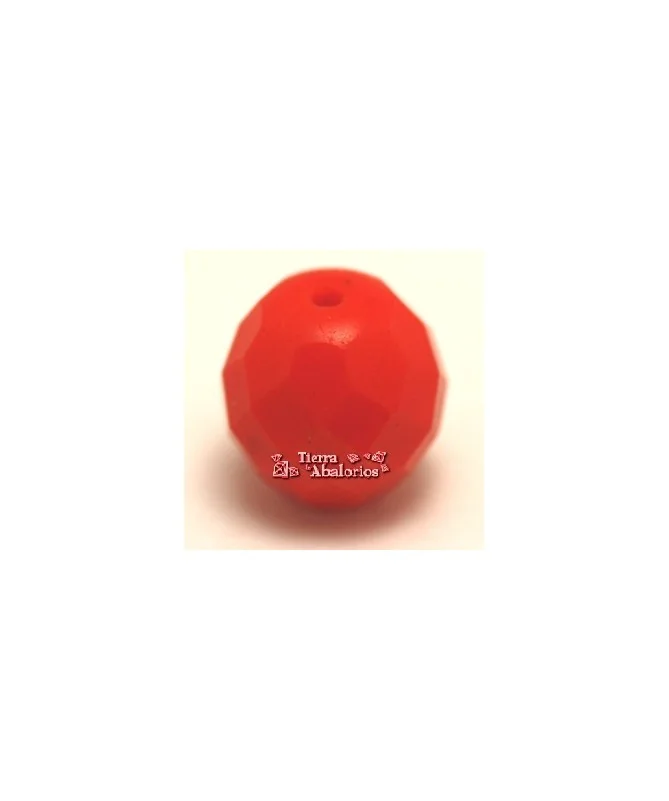 Facetada 12mm Rojo