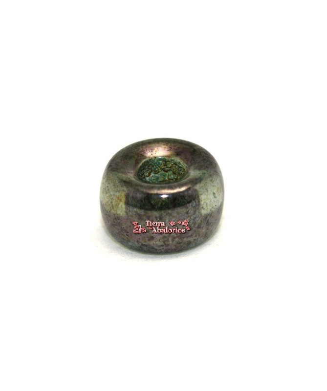 Donut Cristal 9x5mm Agujero 3mm Verde Irisado