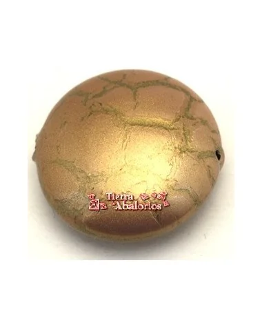 Resina Disco 22mm Agujero 1mm, Dorada