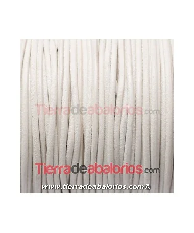 Cordón de Cuero 2,5mm Blanco Cordón de Cuero 2,5mm Blanco