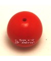 Perla de Cristal Checo 12mm Rojo Mate Brillo
