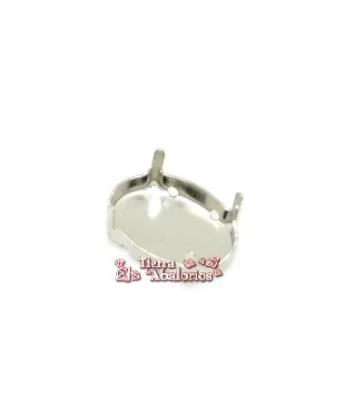 Engaste para Camafeo 18x12mm, Plateado