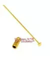 Agujon Alfiler 81mm con Tope Flor, Dorado
