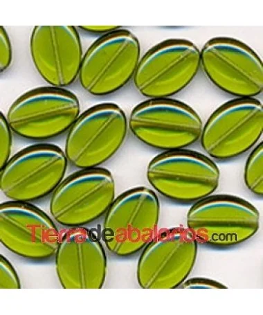 Entrepieza Oval 20x14mm Agujero 1mm, Olivine (20 uds)