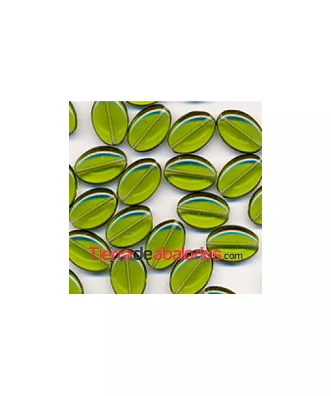 Entrepieza Oval 20x14mm Agujero 1mm, Olivine (20 uds)