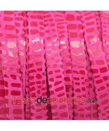 Ante de Cancún Tira Doblada 10mm - Fucsia Ante de Cancún Tira Doblada 10mm - Fucsia
