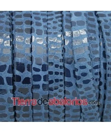 Ante de Cancún Tira Doblada 10mm - Azul Jean Ante de Cancún Tira Doblada 10mm - Azul Jean