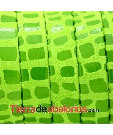 Ante de Cancún Tira Doblada 10mm - Pistacho Ante de Cancún Tira Doblada 10mm - Pistacho