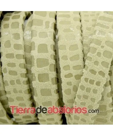 Ante de Cancún Tira Doblada 10mm - Hueso Ante de Cancún Tira Doblada 10mm - Hueso