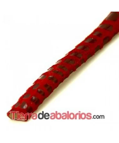 Ante de Cancun Media Caña 10x5mm Rojo Ante de Cancun Media Caña 10x5mm Rojo