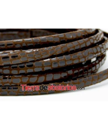 Ante de Cancun Media Caña 10x5mm Marrón Ante de Cancun Media Caña 10x5mm Marrón