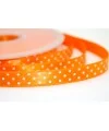 Lazo 10mm Naranja Lunares Blancos